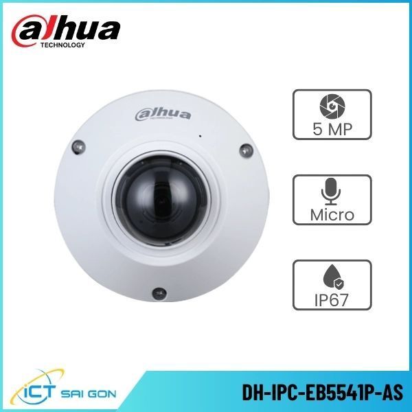 Відеокамера Dahua DH-IPC-EB5541P-AS, 5 Мп, Fisheye з підрахунком відвідувачів U_45078 фото