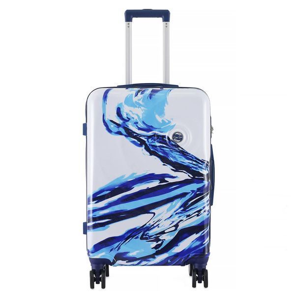 Валіза Semi Line 24" (M) White/Blue Print (T5653-2) DS_DAS302330 фото