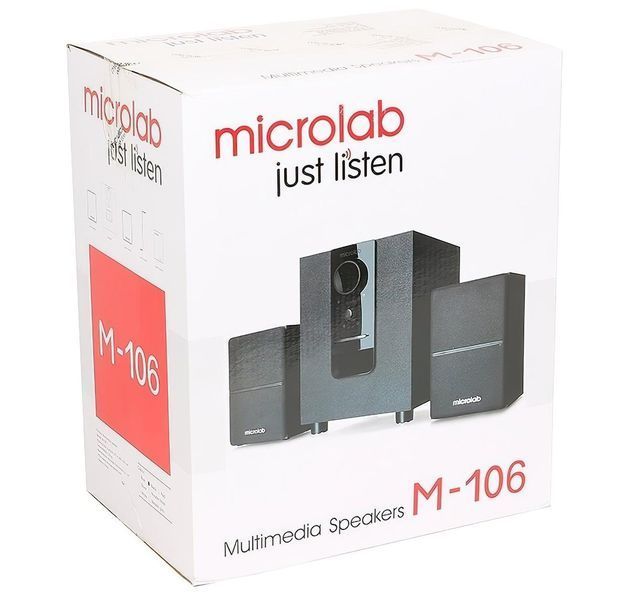 Акустическая система MICROLAB M-106 2.1, 10W, mini-jack, черный RC_M-106 фото