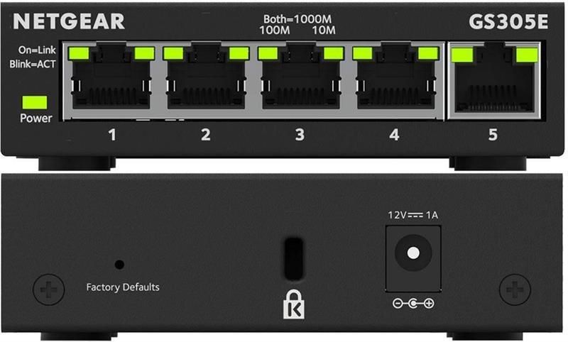 Комутатор GS305E 5xGE, WebSmart NETGEAR RC_GS305E-100PES фото