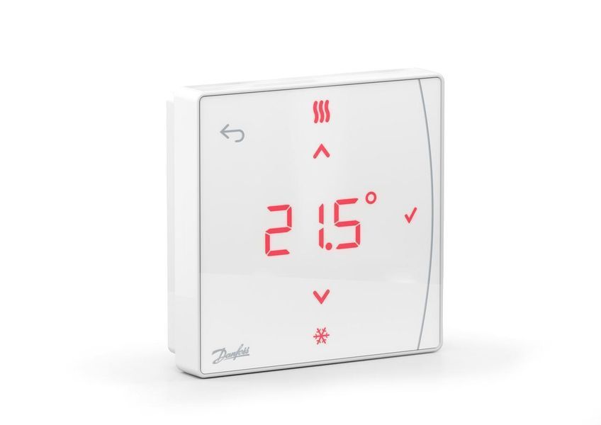 Danfoss Терморегулятор Icon2 RT, Display, +5...35 &deg;C, програмований, бездротовий, накладний, 3В, білий RC_088U2121 фото