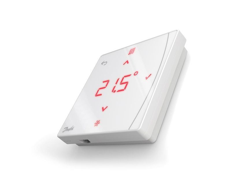 Danfoss Терморегулятор Icon2 RT, Display, +5...35 &deg;C, програмований, бездротовий, накладний, 3В, білий RC_088U2121 фото