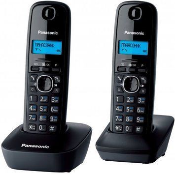 Радиотелефон DECT Panasonic KX-TG1612UAH, черно-серый RC_KX-TG1612UAH фото