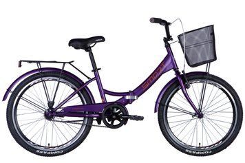 Велосипед сталь 24 Formula SMART тормозная рама-15" синий с багажником задн. St с корзиной Pl с крылом St 2024 VT_OPS-FR-24-387 фото