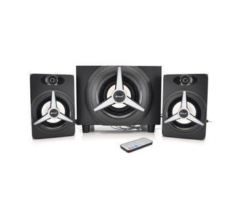 Колонки 2.1 Kisonli TM-7000A, для ПК і ноутбука, живлення 220V + jack 3.5mm, 15W+2x5W, 20Hz- 20KHz, з U_23442 фото