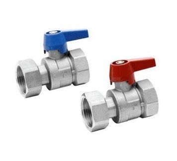 Комплект прямих кульових кранів Rehau Rautitan, 1", з накидною гайкою, 2шт RC_208122001 фото