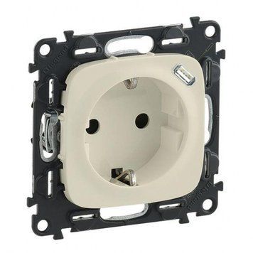 Розетка Legrand комбинированная Valena ALLURE силовая c заземлением + USB-С 1.5А 5В, слоновая кость RC_753006 фото