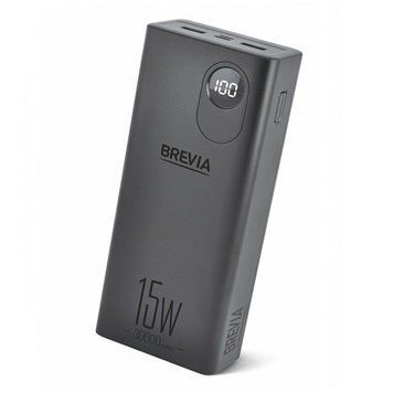 Универсальная мобильная батарея Brevia 30000mAh 15.5W Li-Pol, LCD LI_45315 фото