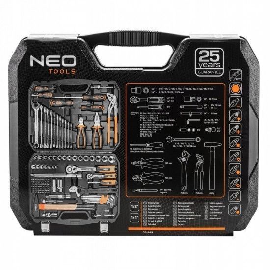 Набір інструментів Neo Tools, 143 од., універсальний, кейс RC_08-945 фото