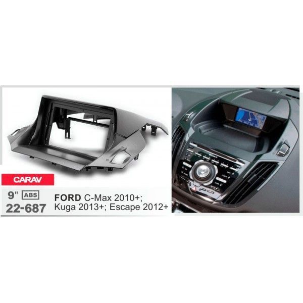 Перехідна рамка CARAV 22-687 для Ford C-Max 2010+, Kuga 2013+, Escape 2012+ AV_22-687 фото