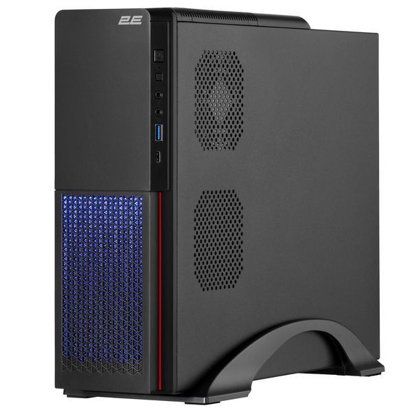 Корпус 2E S613ARGB-400 з БП 2E 400W-SFX, 1xUSB3.0, 1хUSB Type-C, 1x80мм, Micro ATX/Desktop, чорний RC_2E-S613ARGB-400 фото