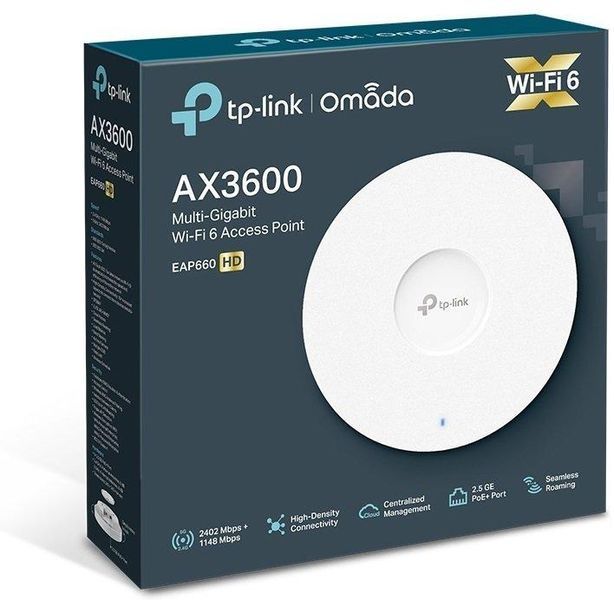 Точка доступа TP-LINK EAP660 HD AX3600, 1x2.5GE, PoE RC_EAP660-HD фото