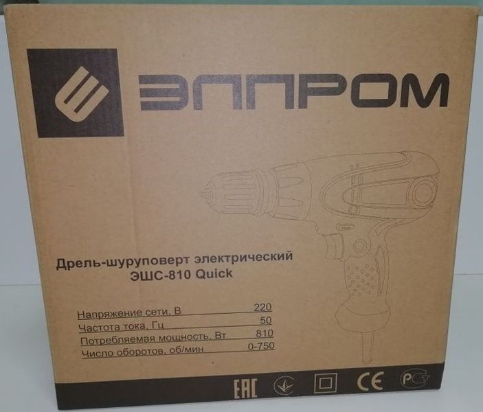 Шуруповёрт сетевой Элпром ЭШС-810 Quick HY_090109814 фото