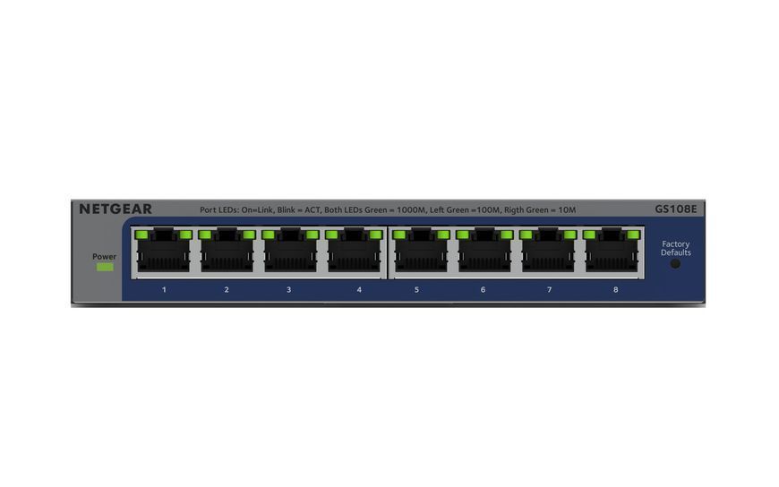 Коммутатор GS108E 8xGE, WebSmart NETGEAR RC_GS108E-400EUS фото
