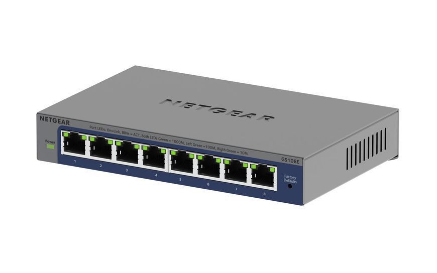 Коммутатор GS108E 8xGE, WebSmart NETGEAR RC_GS108E-400EUS фото