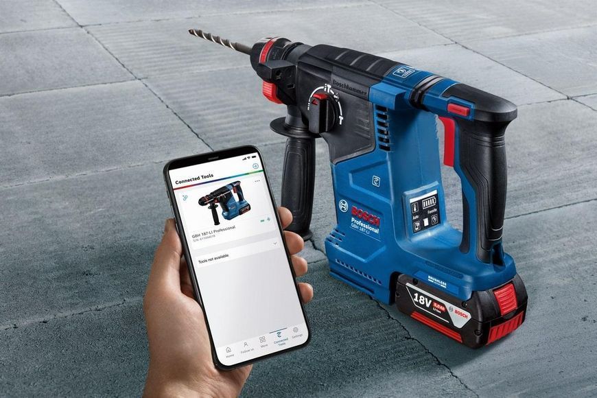 Перфоратор акумуляторний Bosch GBH 187-LI ONE Chuck SDS-Plus 18В RC_0.611.923.121 фото