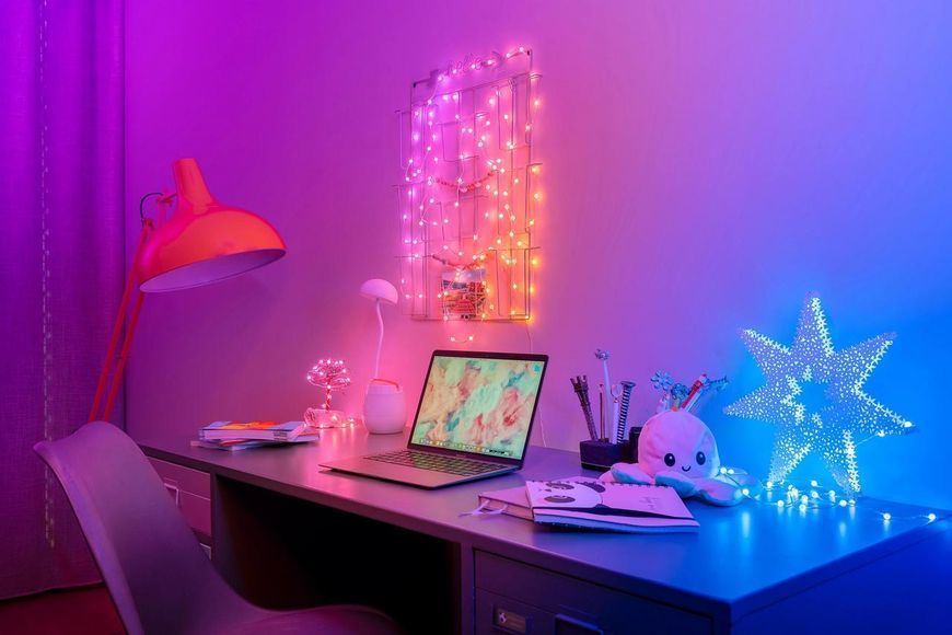 Гірлянда Smart LED Twinkly Candies Pearl RGB 100 IP20 6м USB-C прозорий кабель Twinkly RC_TWKP100RGB-T фото