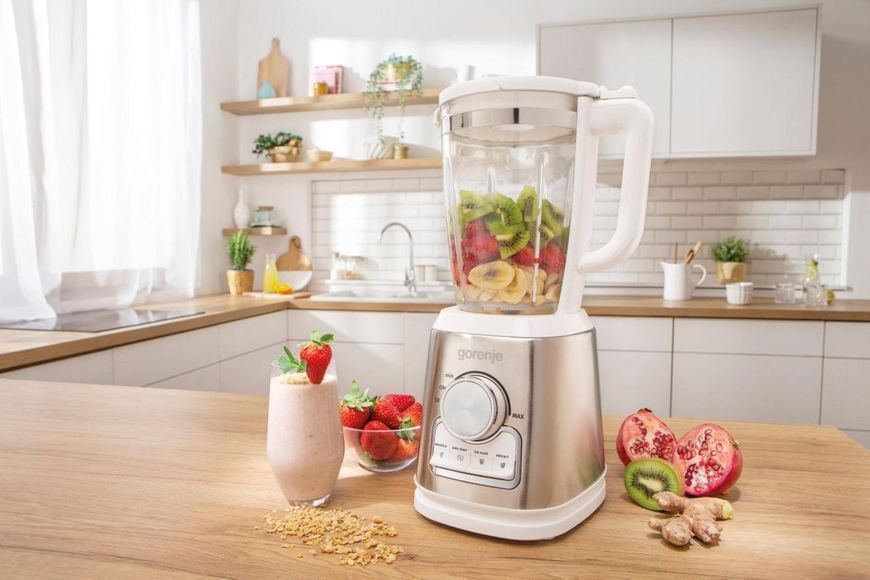 Блендер Gorenje стаціонарний 1400Вт, чаша-1750мл, скло, білий RC_B1400E фото