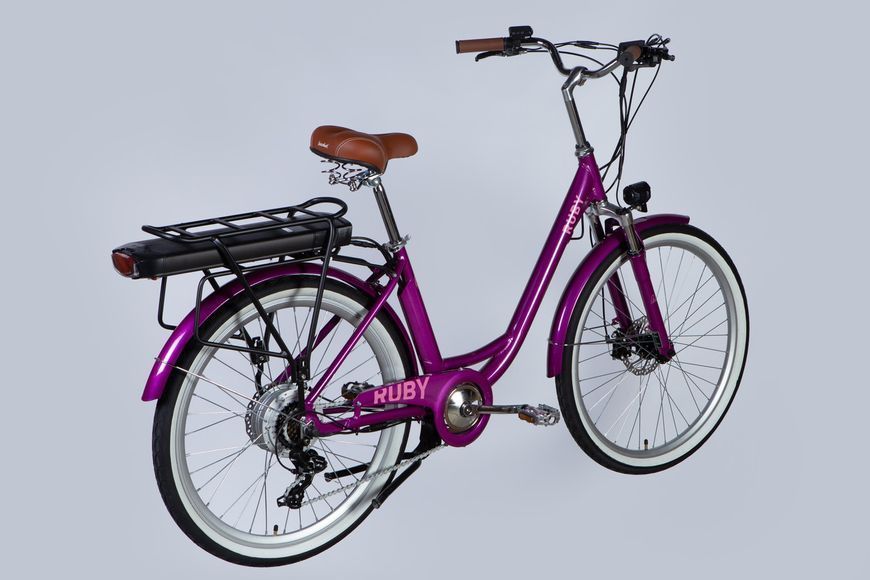 Велосипед с электроприводом 26" AL Dorozhnik eRUBY DD FR рама-17" 48В 12.5А*ч 500Вт пурпурный YS 7809 2025 VT_ELB-D-26-261 фото