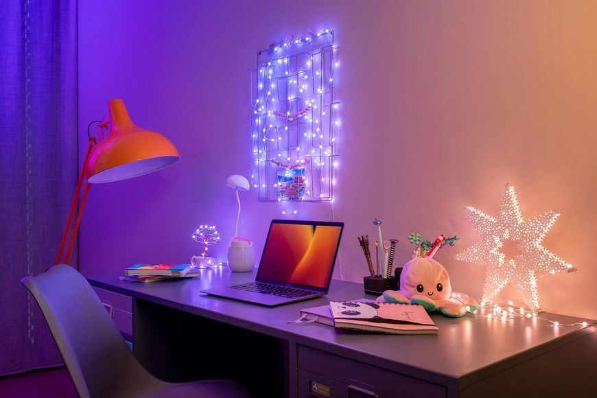 Гірлянда Smart LED Twinkly Candies Pearl RGB 100 IP20 6м USB-C прозорий кабель Twinkly RC_TWKP100RGB-T фото