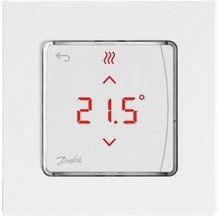 Терморегулятор Danfoss Icon Display, електронний, сенсорний, програмований, 230V, 80 х 80мм, In-Wall, білий RC_088U1010 фото