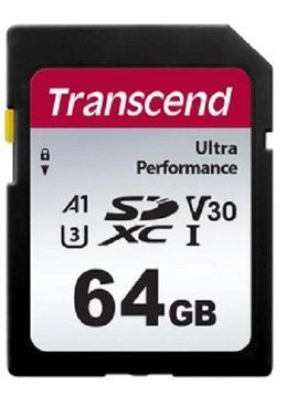 Карта пам'яті SD 64GB C10 UHS-I U3 R160/W50MB/s 4K Transcend RC_TS64GSDC340S фото