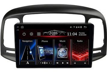 Штатна автомагнітола FORS.auto FS 2 PRO для Hyundai Accent 2009-2012/Verna (2+32Gb, 9", black) 2008-2011 FA_FS-2528 фото