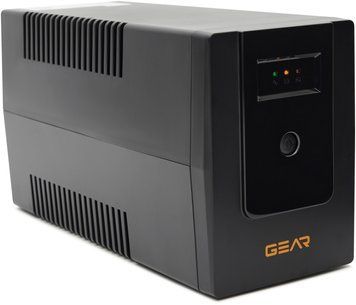 Пристрій безперебійного живлення GEAR 1500VA/900W LED plastic RJ45+USB (GU-1500PL) IP_GU-1500PL фото