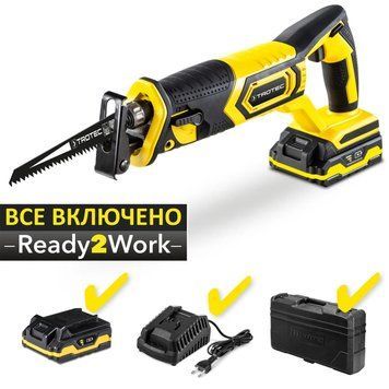 Пила сабельная аккумуляторная Trotec PRCS 10-20V + кейс (4431000110) DS_DAS302809 фото