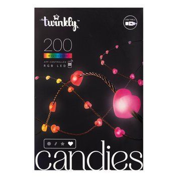 Гірлянда Smart LED Twinkly Candies Heart RGB 200 IP20 12м USB-C кабель зелений RC_TWKH200RGB-G фото