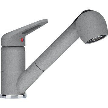 Franke Змішувач Novara Plus/115.0470.670/з витяжним виливом та функцією душу/фраграніт/сірий камінь RC_115.0470.670 фото