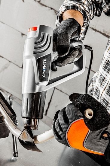 Фен будівельний GRAPHITE 2000Вт 80/600&deg;С 350/550л/хв 0.9кг RC_59G524 фото