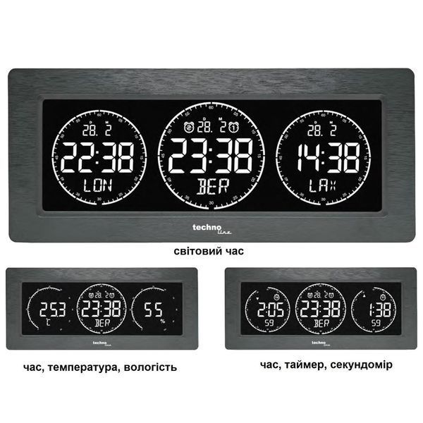 Часы настольные Technoline WT458 Black (WT458) DS_DAS302480 фото