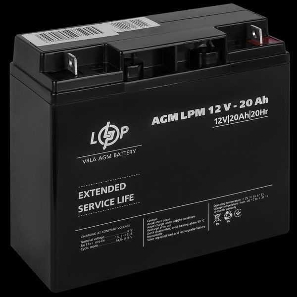 Аккумулятор AGM LPM 12V - 20 Ah LP_4163 фото