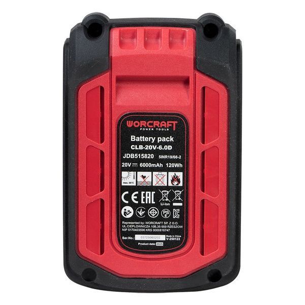 Акумуляторна батарея WORCRAFT CLB-20V-6.0D WM_13307 фото