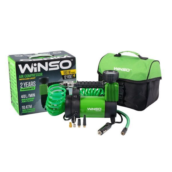 Компрессор автомобильный Winso, LED-фонарь LI_132000 фото