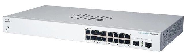 Коммутатор Cisco CBS220 16хGE, PoE, 2x1G SFP, Smart RC_CBS220-16P-2G-EU фото