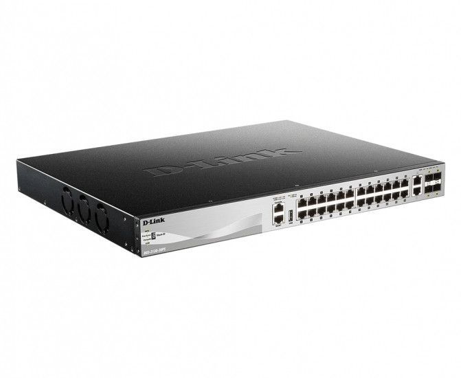 Комутатор D-Link DGS-3130-30PS 24xGE PoE, 2x10GE, 4xSFP+, L3 RC_DGS-3130-30PS фото