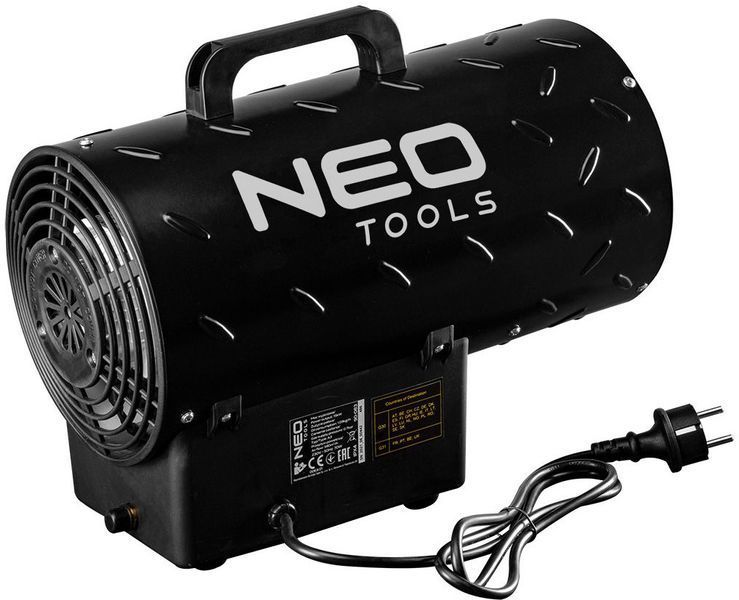 Теплова гармата газова Neo Tools, 15кВт, 150м кв, 580м куб/год, чорний RC_90-083 фото