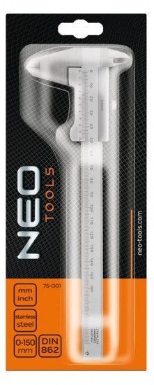 Штангенциркуль Neo Tools з сертифікатом DIN, 150 мм, нерж.&nbsp;сталь RC_75-001 фото