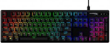 Клавиатура механическая HyperX Alloy Origins PBT, 104key, Aqua, USB-A, ENG/RU, RGB, черный RC_639N5AA фото