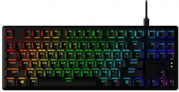 Клавіатура механічна HyperX Alloy Origins PBT, 87key, Aqua, USB-A, ENG/UA, RGB, чорний RC_639N9AA фото