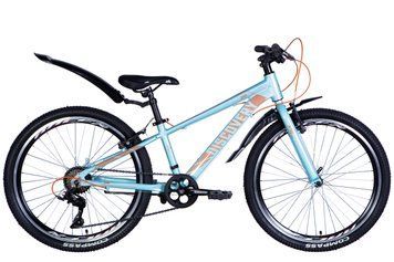 Велосипед AL 24" Discovery QUBE Vbr рама-11,5" морська хвиля з крилом Pl 2024 VT_OPS-DIS-24-358 фото