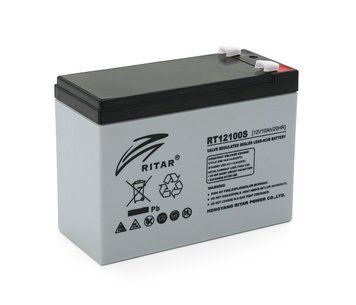 Акумуляторна батарея AGM RITAR RT12100S, Gray Case, 12V 10.0Ah ( 151 х 98 х 95 (101 ) ) Q8 U_24412 фото