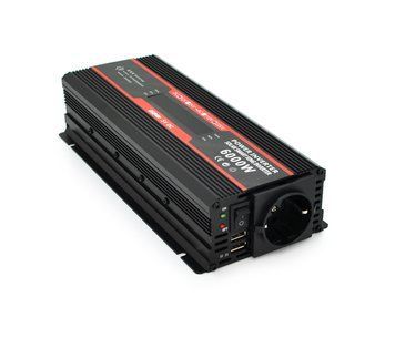 Інвертор напруги KY-M6000 850W 12/220V Line-Interactive LCD 1 Shuko 2 USB вихід прикурювач Q20 U_28557 фото