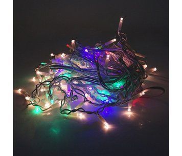 Гірлянда 120LED Дощ (Red/Green/Blue/Yellow), 8 режимів, 3*3метри, біла ізоляція U_33586 фото