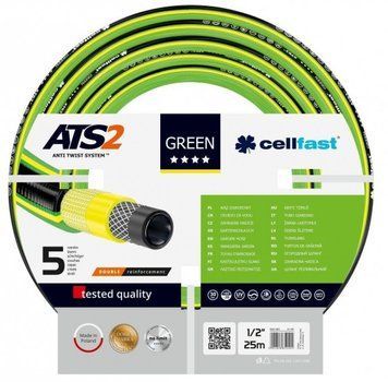 Шланг садовый Cellfast GREEN ATS, 1/2", 25м, 5 слоев, до 30 Бар, -20&hellip;+60&deg;C RC_15-100 фото