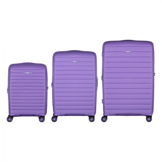 Набір валіз 2E, Aero, поліпропілен, (L+M+S), TSA, 4 колеса, EXP, лавандовий RC_2E-SPP-AERO-SET3-LV фото