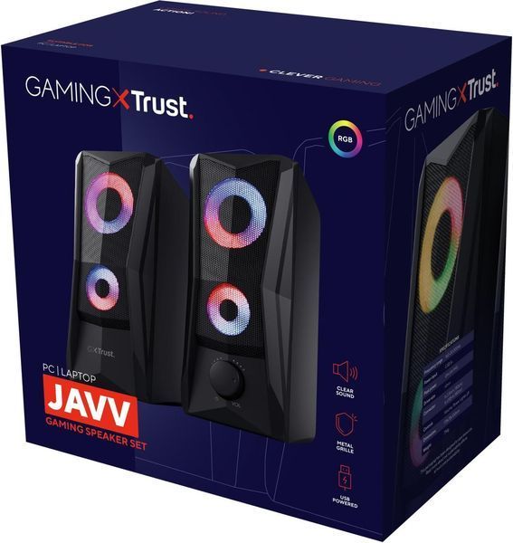 Акустична система Trust GXT 606 Javv 2.0, USB/AUX, RGB, чорний RC_25108_TRUST фото