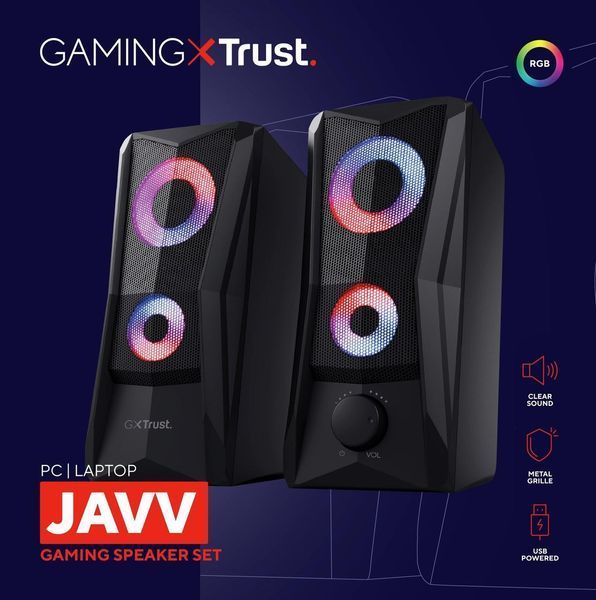 Акустична система Trust GXT 606 Javv 2.0, USB/AUX, RGB, чорний RC_25108_TRUST фото